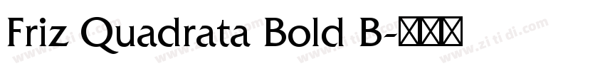 Friz Quadrata Bold B字体转换